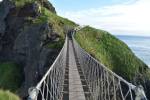 James was brave enough to cross the rope bridge and walk around on the tiny island.