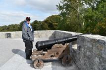 Touring Ross Castle in Killarney Natinal Park.
